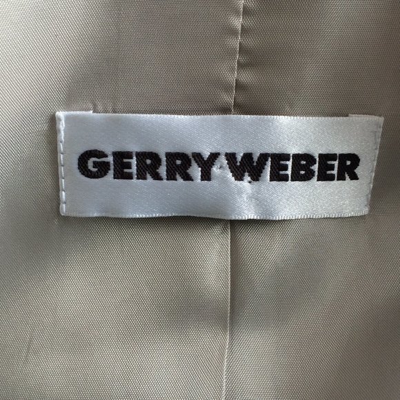 Gerry Weber Womens Jacket Blazer Sz 8 Gray Lion Tiger Print Long Sleeve Lined - Picture 8 of 10